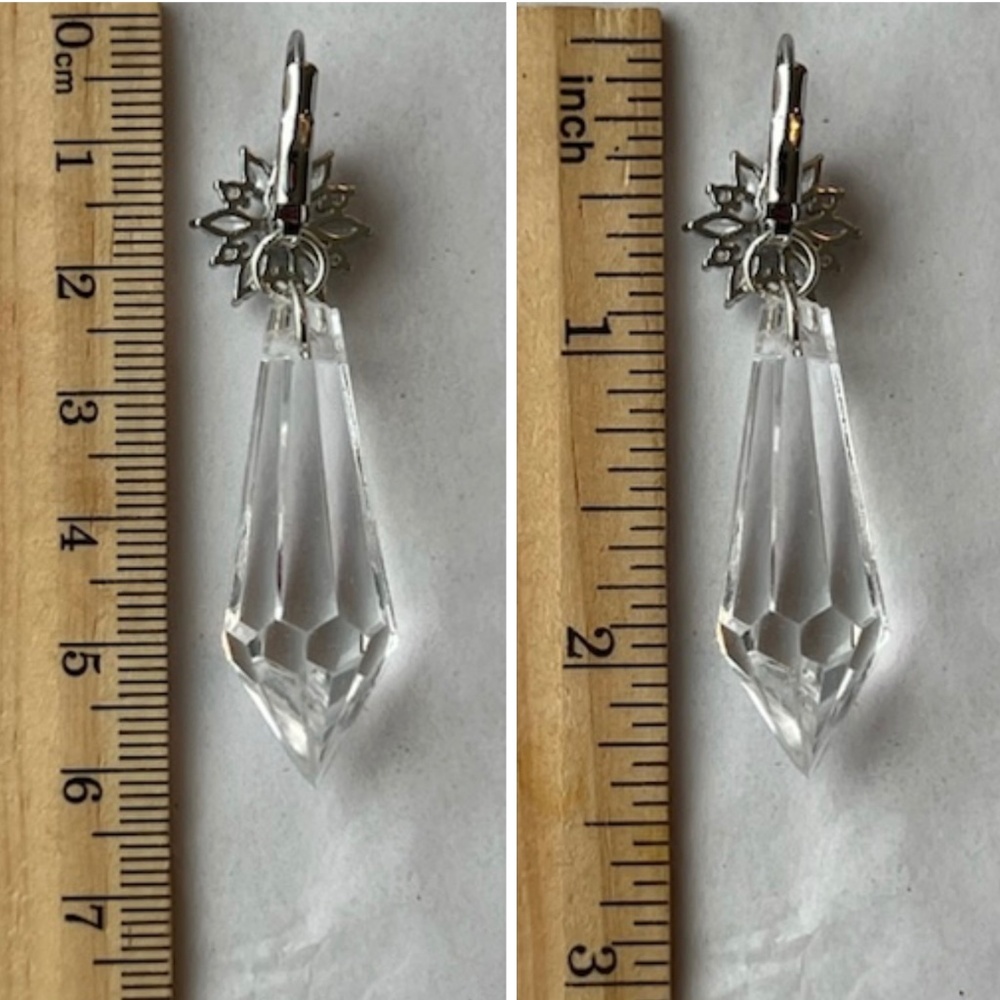 Nosferatu Ellen’s Pendulum Earrings Handmade Replicas Flower Hoops + Crystals - Picture 10 of 11